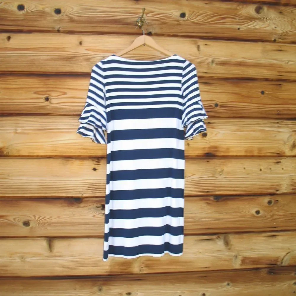 Lilly Pulitzer Navy White Striped Jersey Dress
